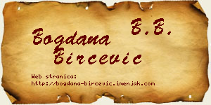 Bogdana Birčević vizit kartica